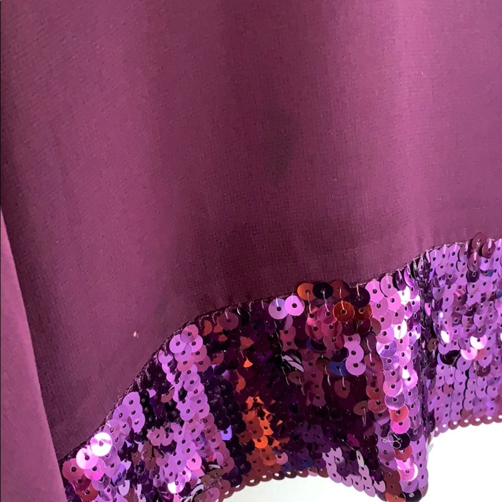💕HP💕Julie Brown Beth chiffon plum sequin dress - Picture 5 of 12